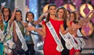 First-night preliminary competition and the introduction of the judges in the 2012 Miss America Pageant at Planet Hollywood on Jan. 10, 2012.